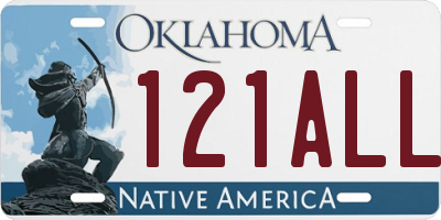 OK license plate 121ALL