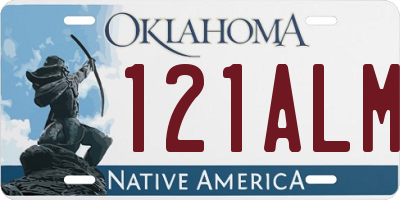 OK license plate 121ALM