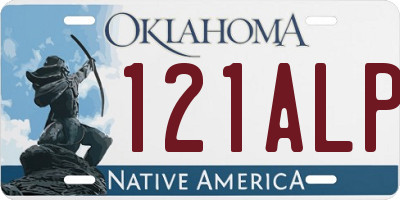 OK license plate 121ALP