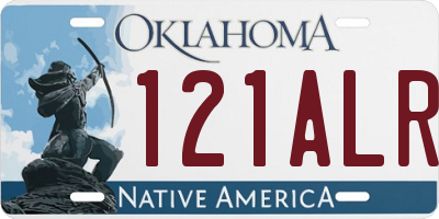 OK license plate 121ALR