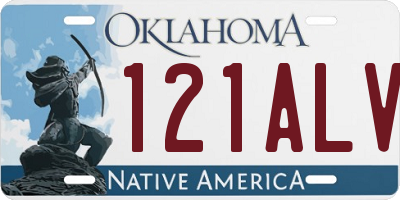 OK license plate 121ALV