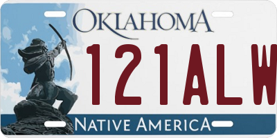 OK license plate 121ALW