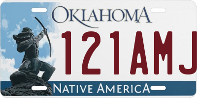 OK license plate 121AMJ