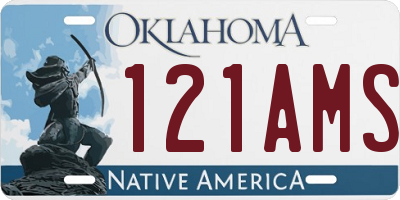 OK license plate 121AMS
