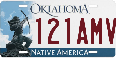 OK license plate 121AMV