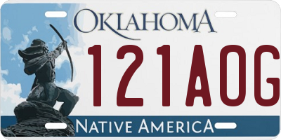OK license plate 121AOG