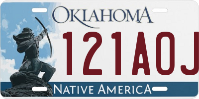 OK license plate 121AOJ