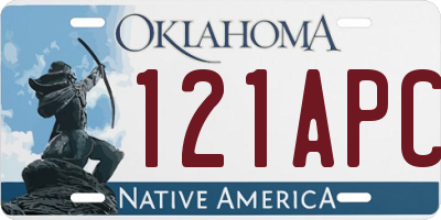 OK license plate 121APC
