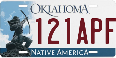 OK license plate 121APF