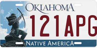OK license plate 121APG