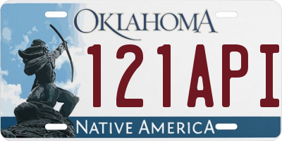OK license plate 121API