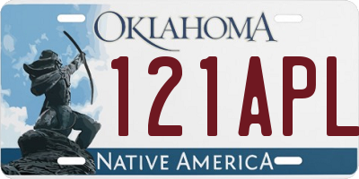 OK license plate 121APL