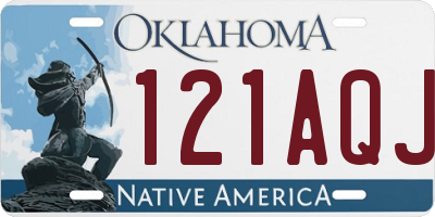 OK license plate 121AQJ