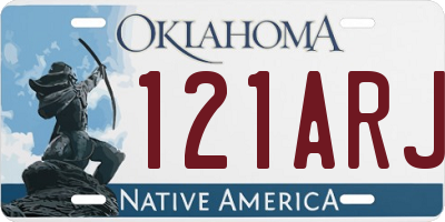 OK license plate 121ARJ