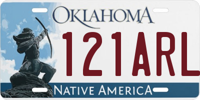 OK license plate 121ARL