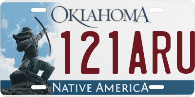 OK license plate 121ARU