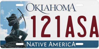 OK license plate 121ASA