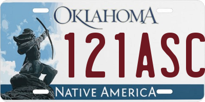 OK license plate 121ASC