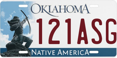 OK license plate 121ASG