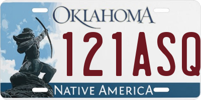 OK license plate 121ASQ
