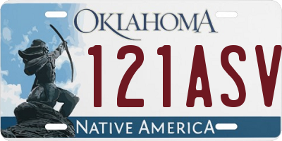 OK license plate 121ASV