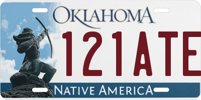 OK license plate 121ATE