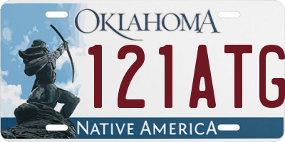 OK license plate 121ATG
