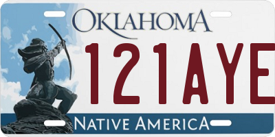 OK license plate 121AYE