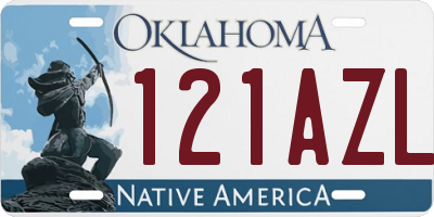 OK license plate 121AZL
