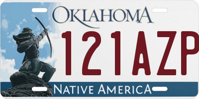 OK license plate 121AZP