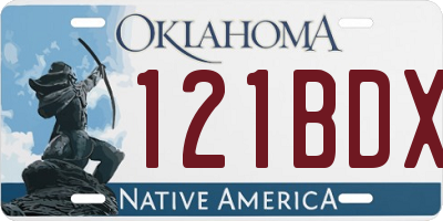 OK license plate 121BDX