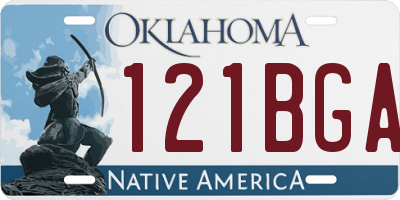 OK license plate 121BGA