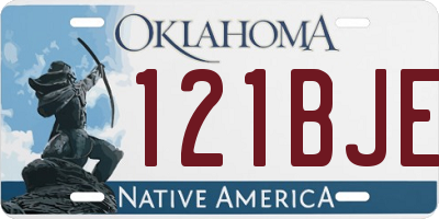 OK license plate 121BJE