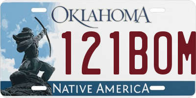 OK license plate 121BOM