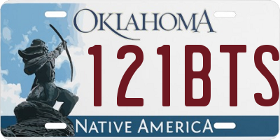 OK license plate 121BTS
