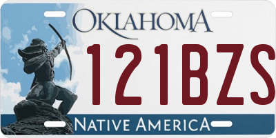OK license plate 121BZS