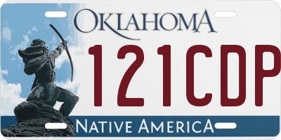 OK license plate 121CDP