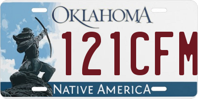 OK license plate 121CFM