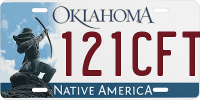 OK license plate 121CFT