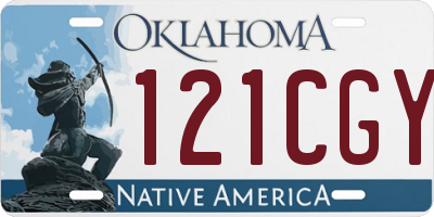 OK license plate 121CGY