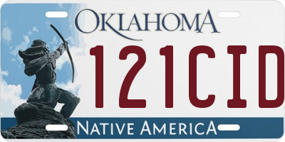 OK license plate 121CID