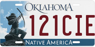 OK license plate 121CIE