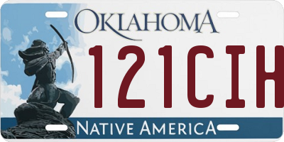 OK license plate 121CIH