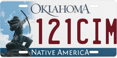 OK license plate 121CIM