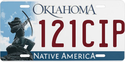 OK license plate 121CIP