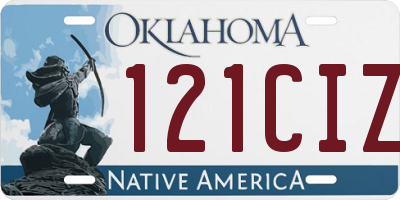 OK license plate 121CIZ