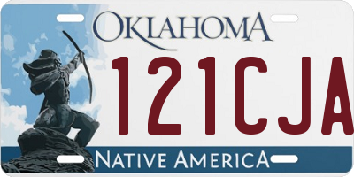 OK license plate 121CJA