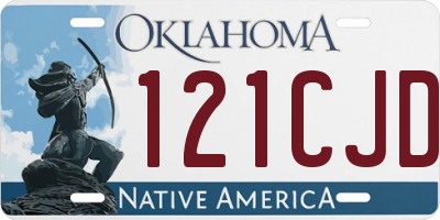 OK license plate 121CJD