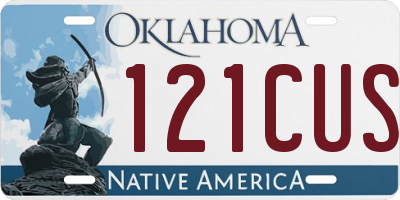 OK license plate 121CUS
