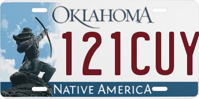 OK license plate 121CUY